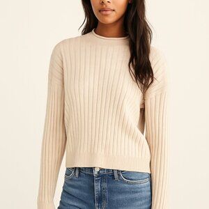 Abercrombie & Fitch 100% Cotton Sweater - Beige M